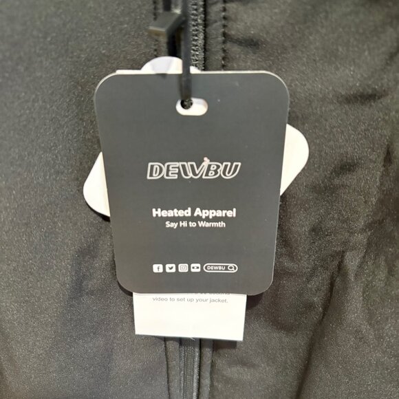 DEWBU Men's Soft Shell Heated Jacket With 12V Battery Pack Black - New - Picture 6 of 9